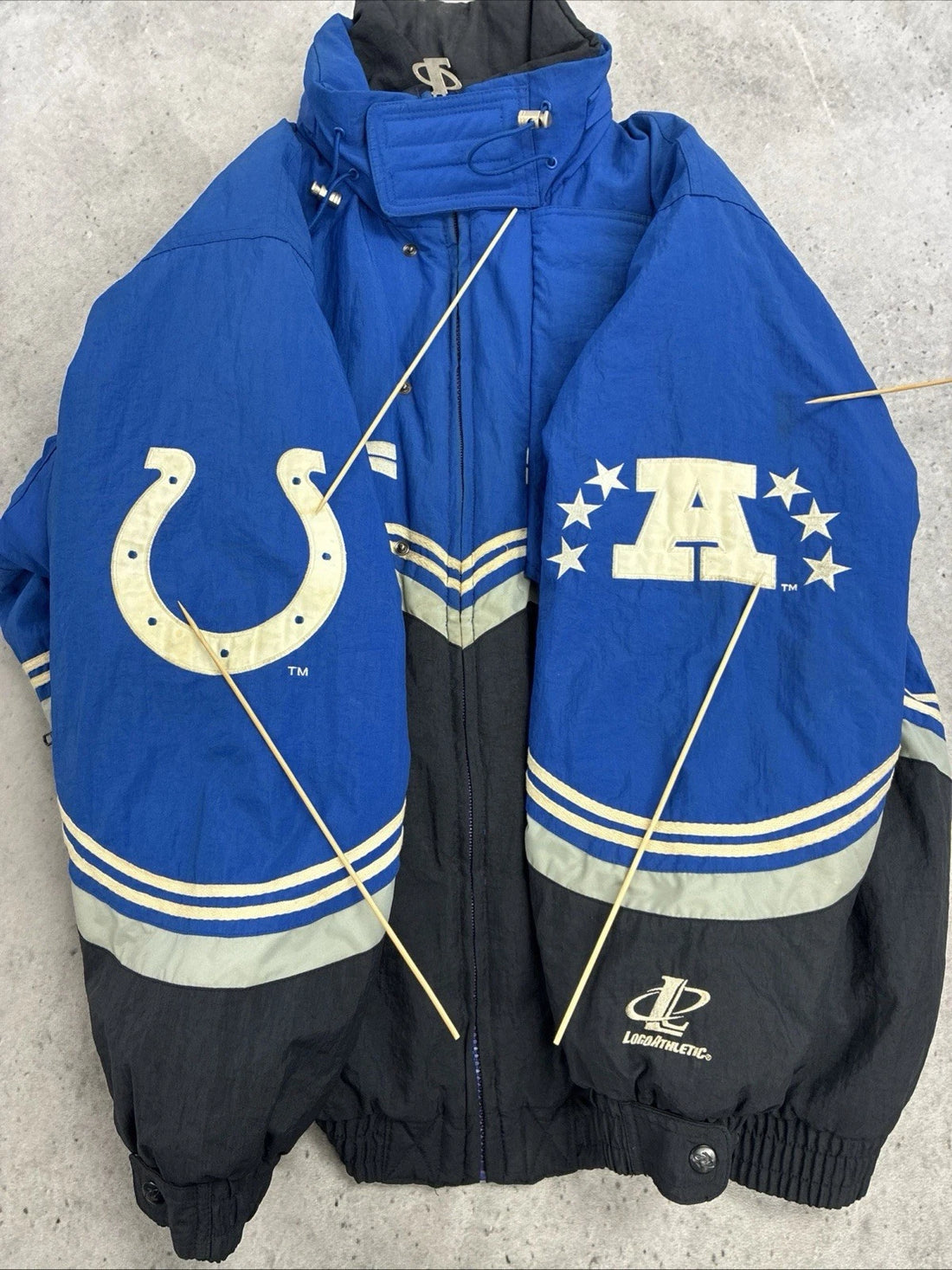 Vintage Indianapolis Colts Logo Athletic Puffer Jacket Size XL NFL