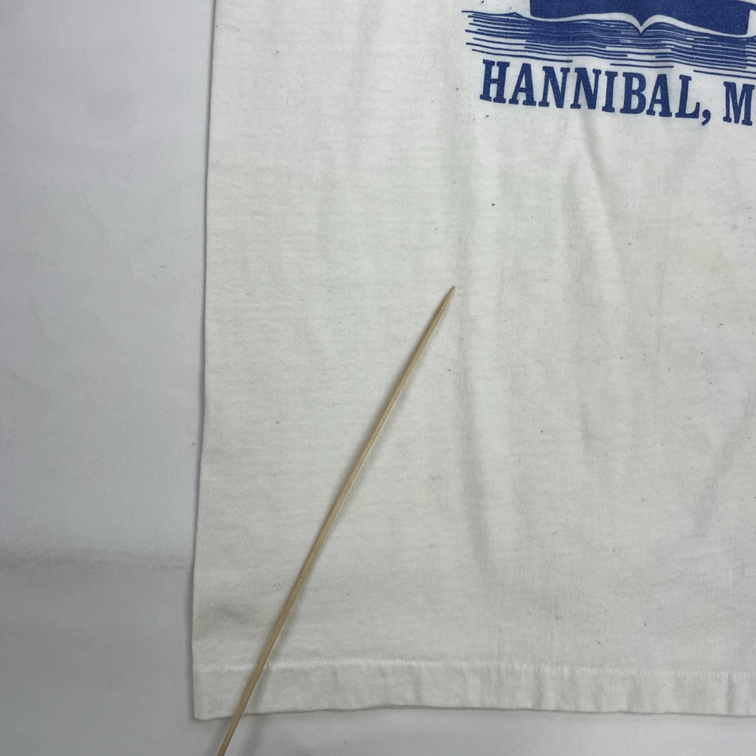 Vintage Mark Twain Hannibal Missouri Champion Ringer T-Shirt Size Large 80s