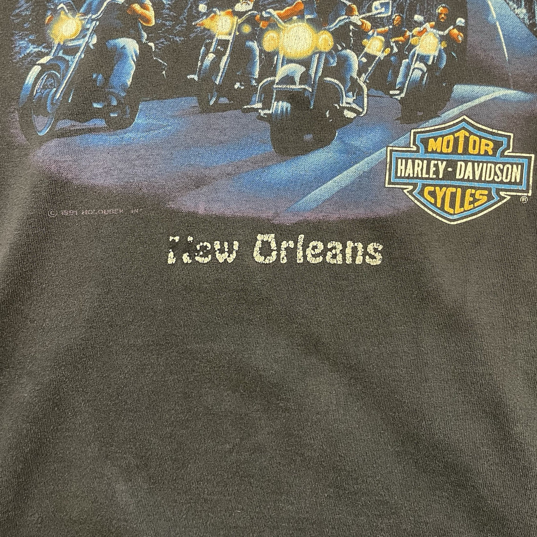 Vintage Harley Davidson Legends Live Roam Wolf T-Shirt Size Large 1991 90s