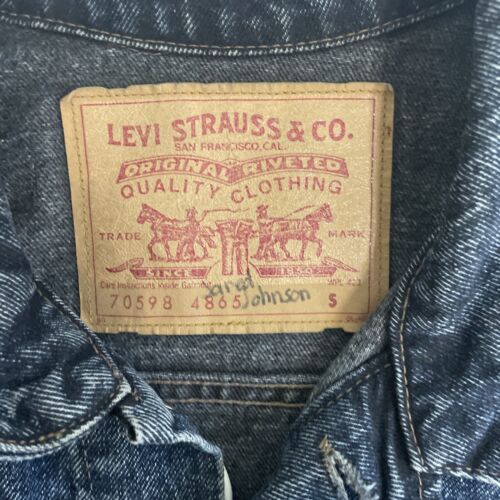 Vintage Levi Strauss & Co Denim Trucker Jacket Size Small Blue