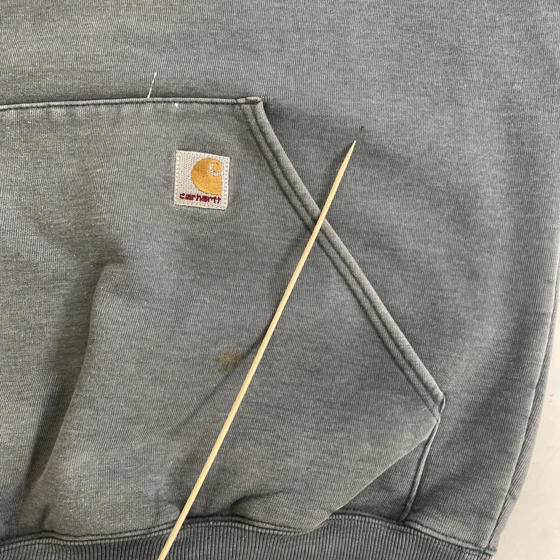 Carhartt Sweatshirt Hoodie Size Medium Gray Paint