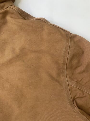 Carhartt Canvas Active Bomber Work Jacket Size Large Brown