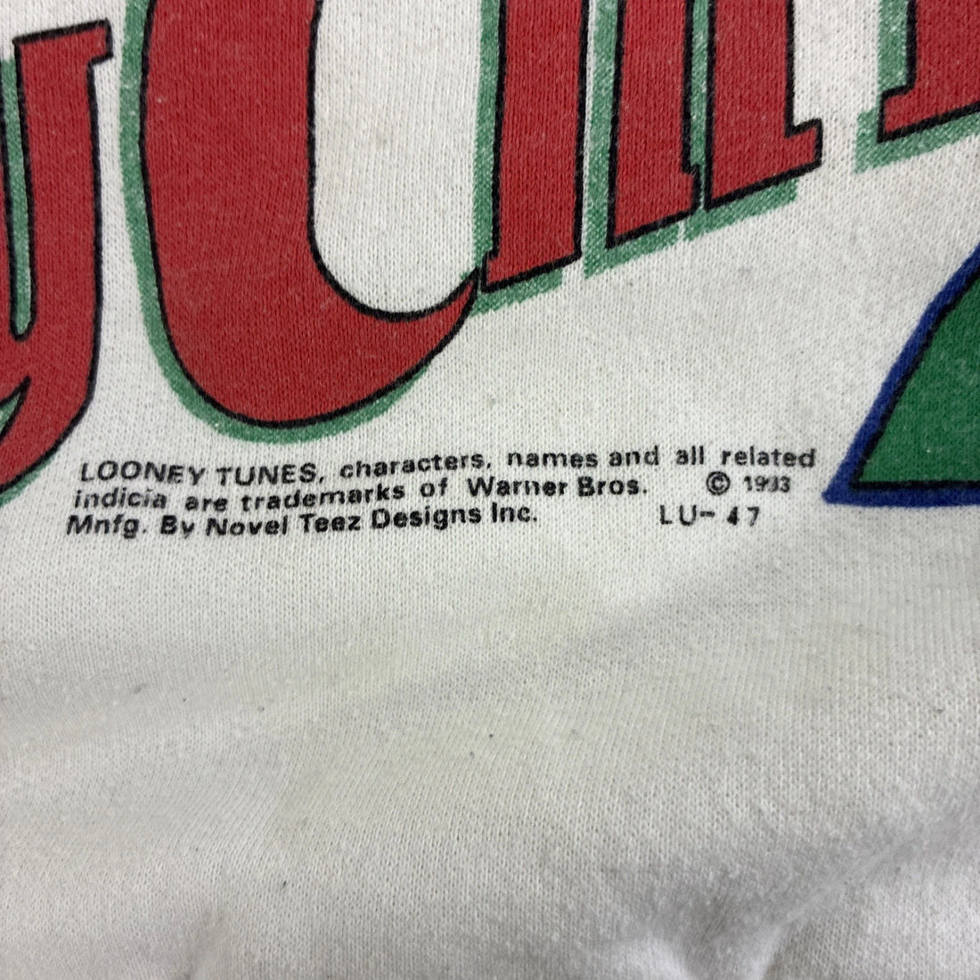 Vintage Bugs Bunny Christmas Looney Tunes Crewneck Sweatshirt Size Large 90s