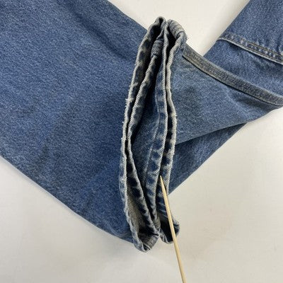Vintage Carhart Double Knee Denim Jeans Work Pants Size 34 X 32 Blue B73DST