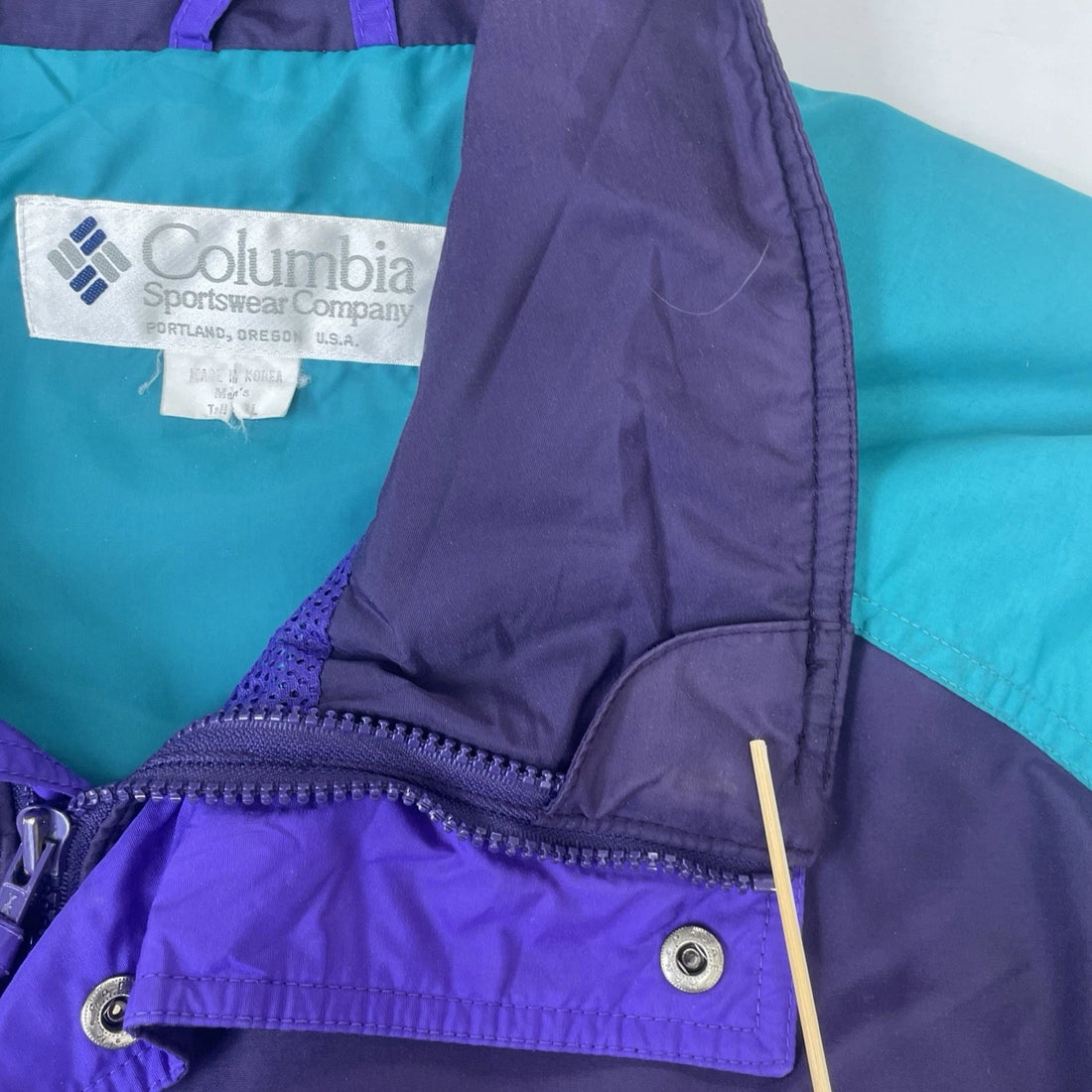 Vintage Columbia Powder Keg Windbreaker Light Jacket Size XL Tall