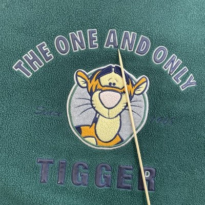 Vintage Tigger Winnie The Pooh Disney Fleece Sweatshirt Size XL Green