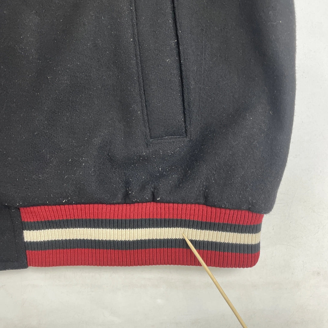 Tommy Hilfiger Jeans Leather Wool Varsity Jacket Size Medium