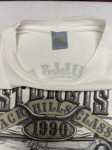 Vintage Harley Davidson Motorcycle 3D Emblem Sturgis Black Hills T-Shirt Large