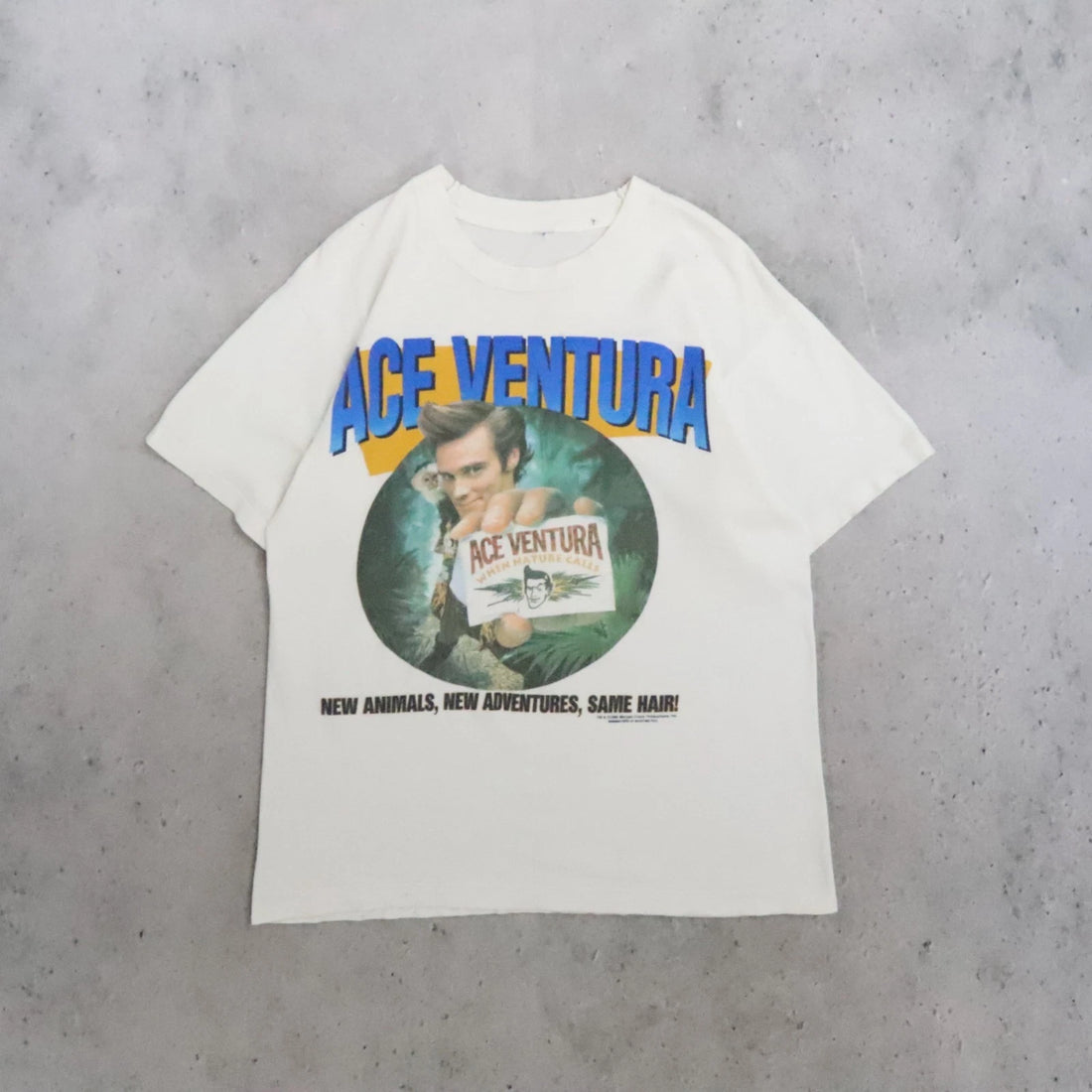 Vintage Ace Ventura When Nature Calls Movie Promo T-Shirt Medium 1995 90s
