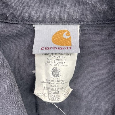 Carhartt Button Up Shirt Size XL Tall Gray