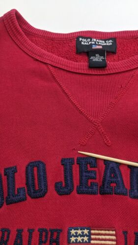 Vintage Polo Jeans Co. Ralph Lauren Crewneck Sweatshirt Size XL Red