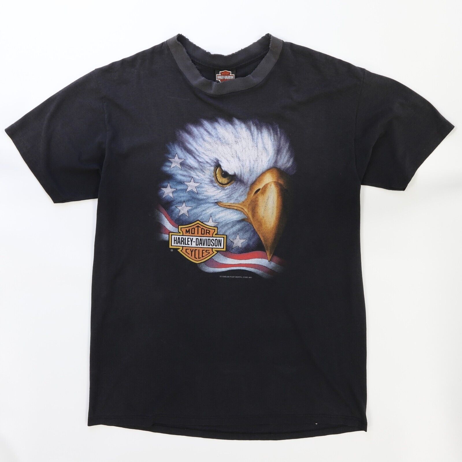 Vintage 3D Emblem Harley Davidson Motorcycles Eagle USA T-Shirt XL 199 –  Throwback Vault