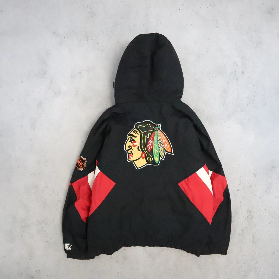 Vintage Chicago Blackhawks Starter Puffer Jacket Size XL NHL