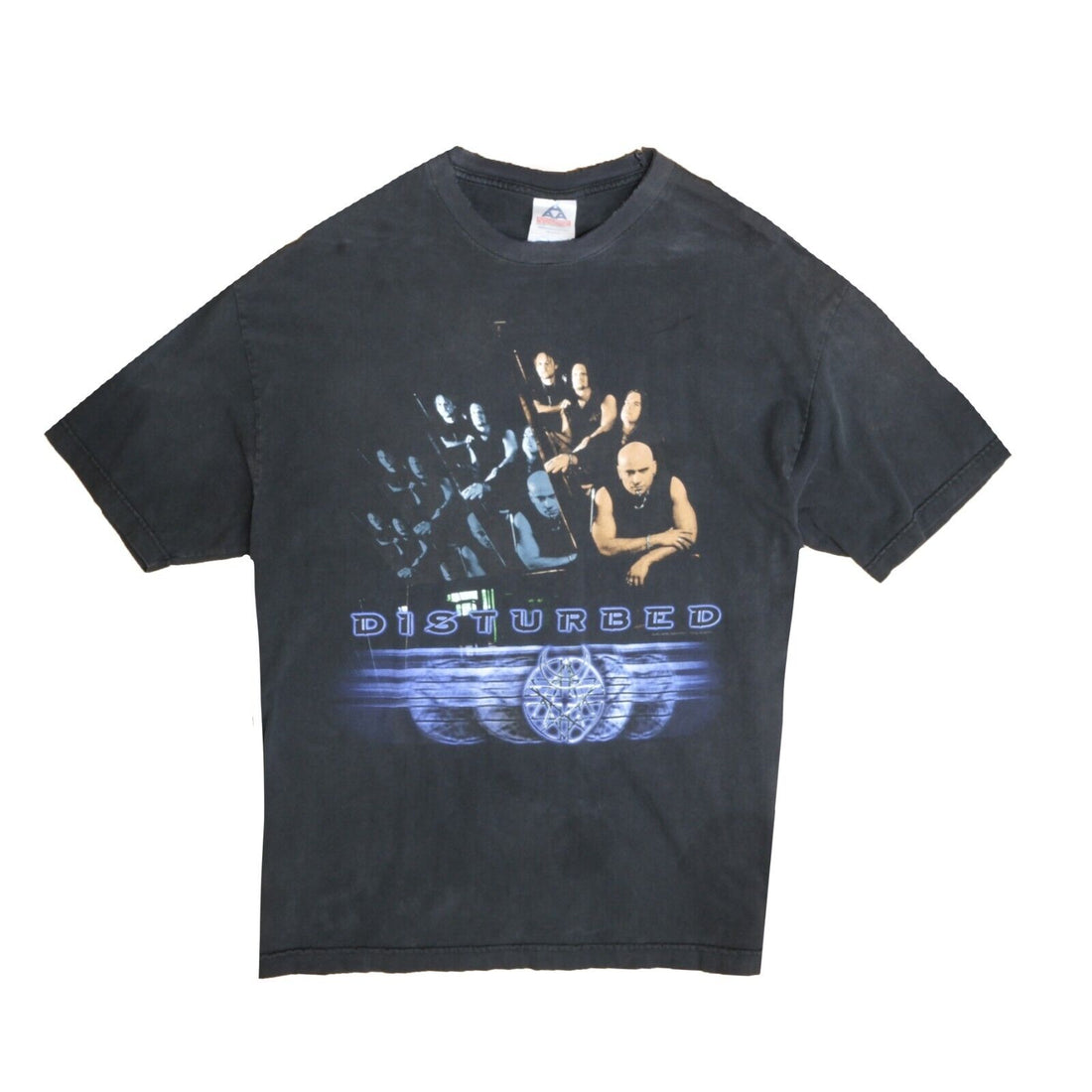 Vintage Disturbed T-Shirt Size XL Black Metal Band Tee 2002