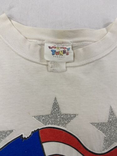 Vintage Bugs Bunny Tweety Bird Looney Tunes T-Shirt Size Large Patriot 1995 90s