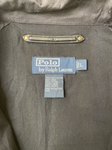 Vintage Polo Ralph Lauren Western Harrington Bomber Jacket Size Large Black