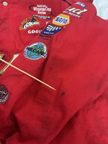 Vintage Budweiser King of Beers Chase Racing Jacket Size 2XL Red NASCAR