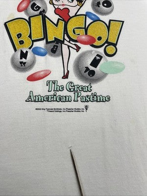 Vintage Betty Boop Bingo T-Shirt Size XL Cartoon