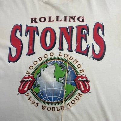 Vintage Rolling Stones Voodoo Lounge World Tour T-Shirt XL Band Tee 1995 90s