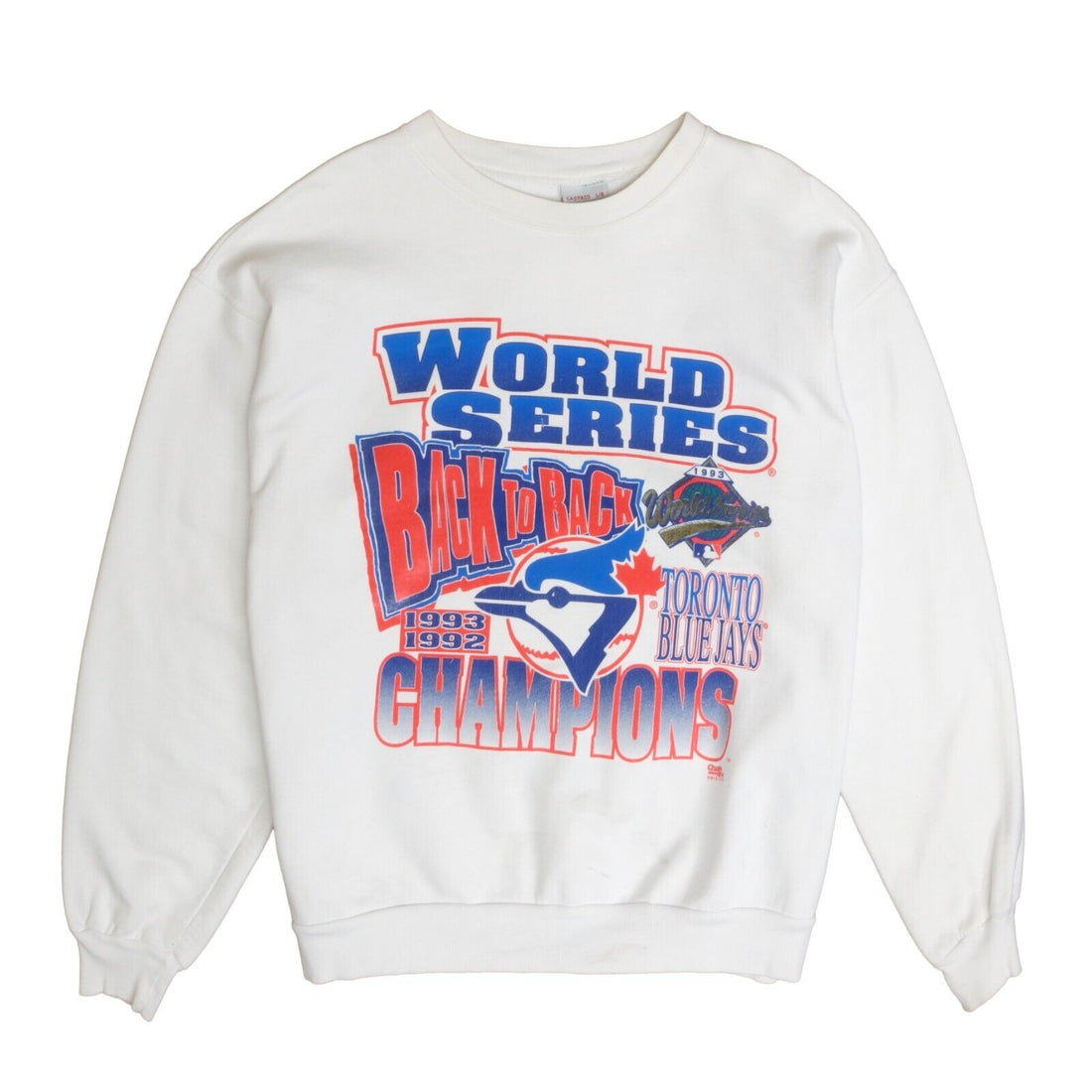 Vintage Toronto Blue Jays World Series Champions Sweatshirt Large 1993 90s MLB