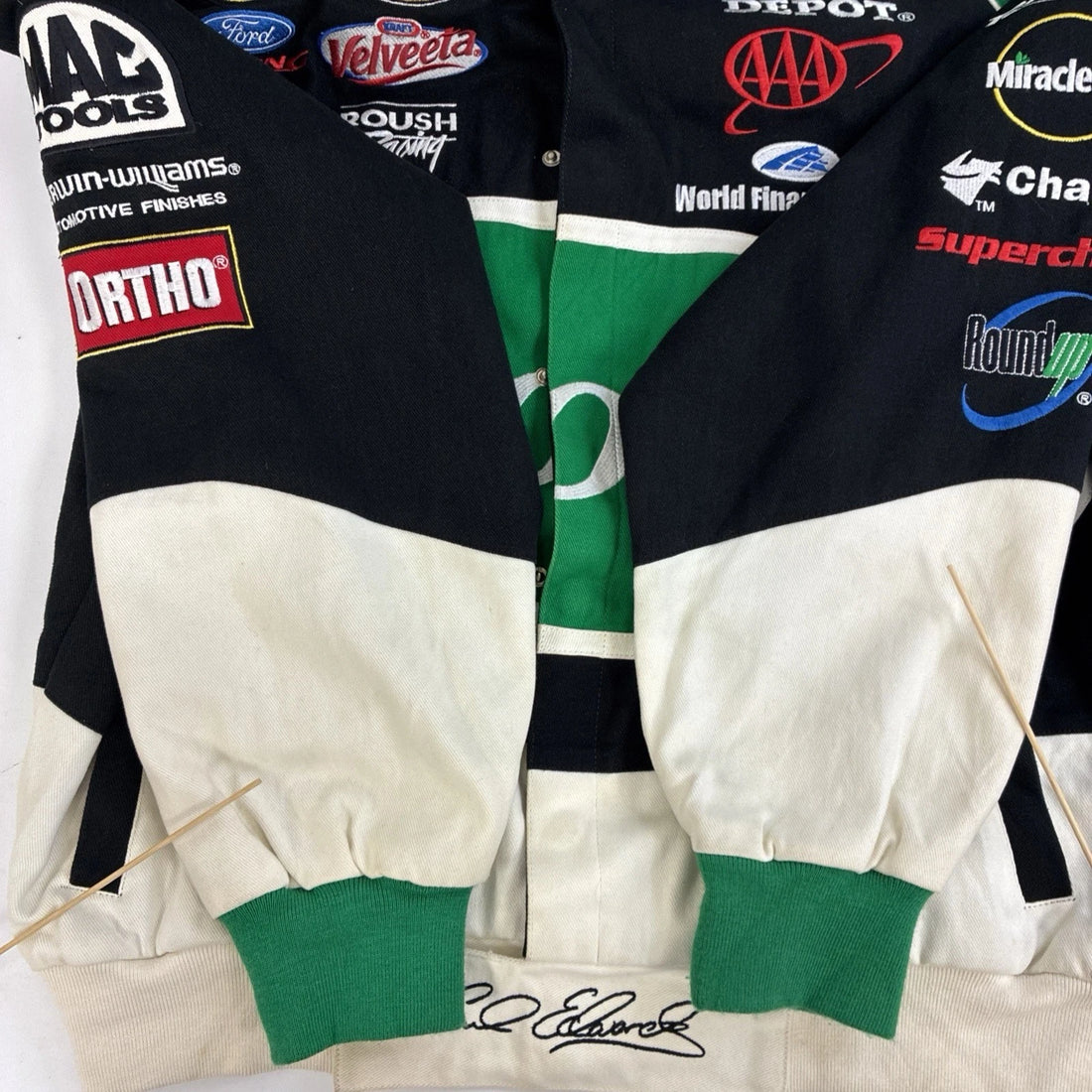 Vintage Carl Edwards Scotts Racing Jacket Size Large NASCAR