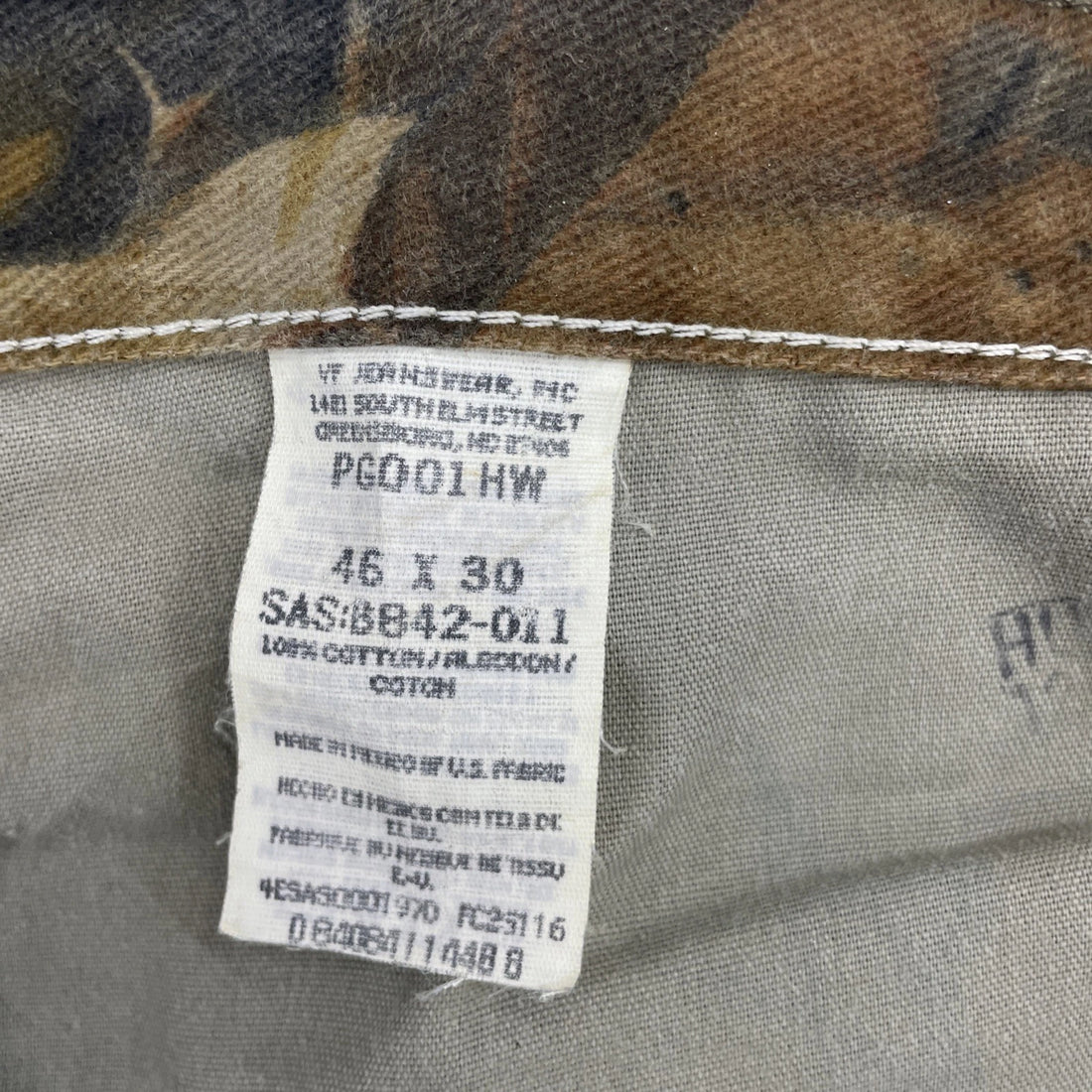 Vintage Wrangler Pro Gear Realtree Hardwoods Camo Pants Size 46 X 30