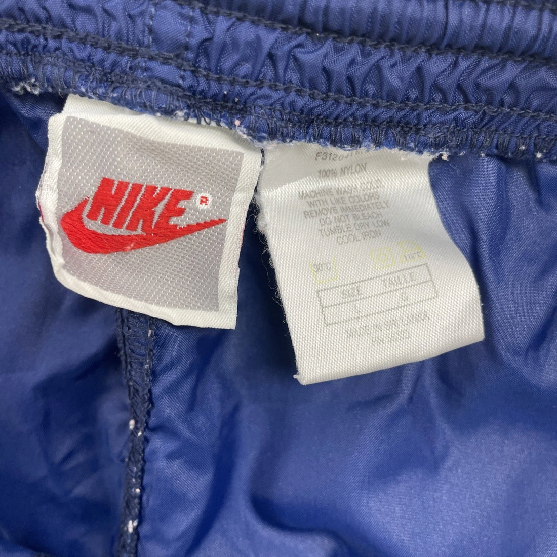 Vintage Nike Nylon Track Pants Size Large Blue