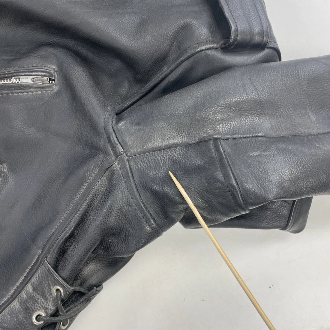 Interstate Leather Classic Motorcycle Jacket Size 44 Black