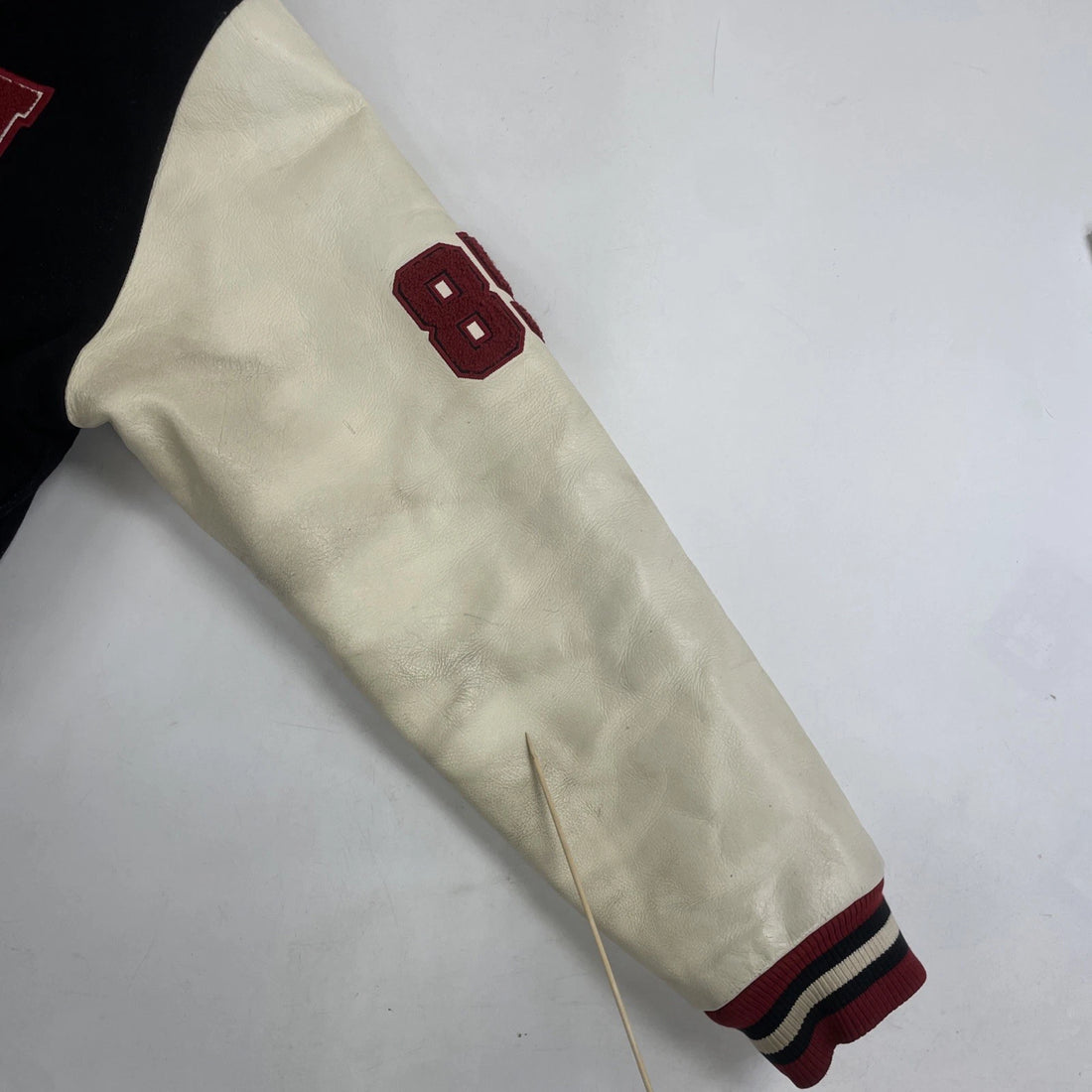 Tommy Hilfiger Jeans Leather Wool Varsity Jacket Size Medium