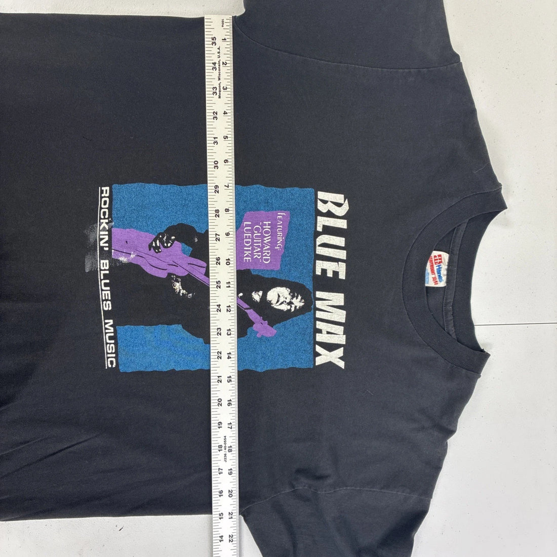 Vintage Blue Max Howard Guitar Luedtke T-Shirt Size Large