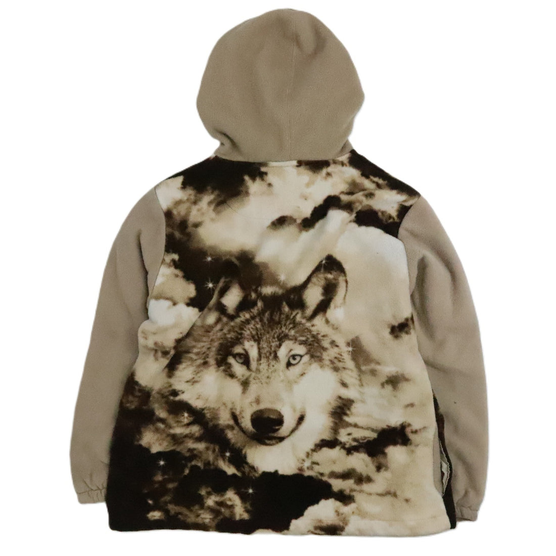 Wolf Fleece Jacket Size XL Nature All Over Print