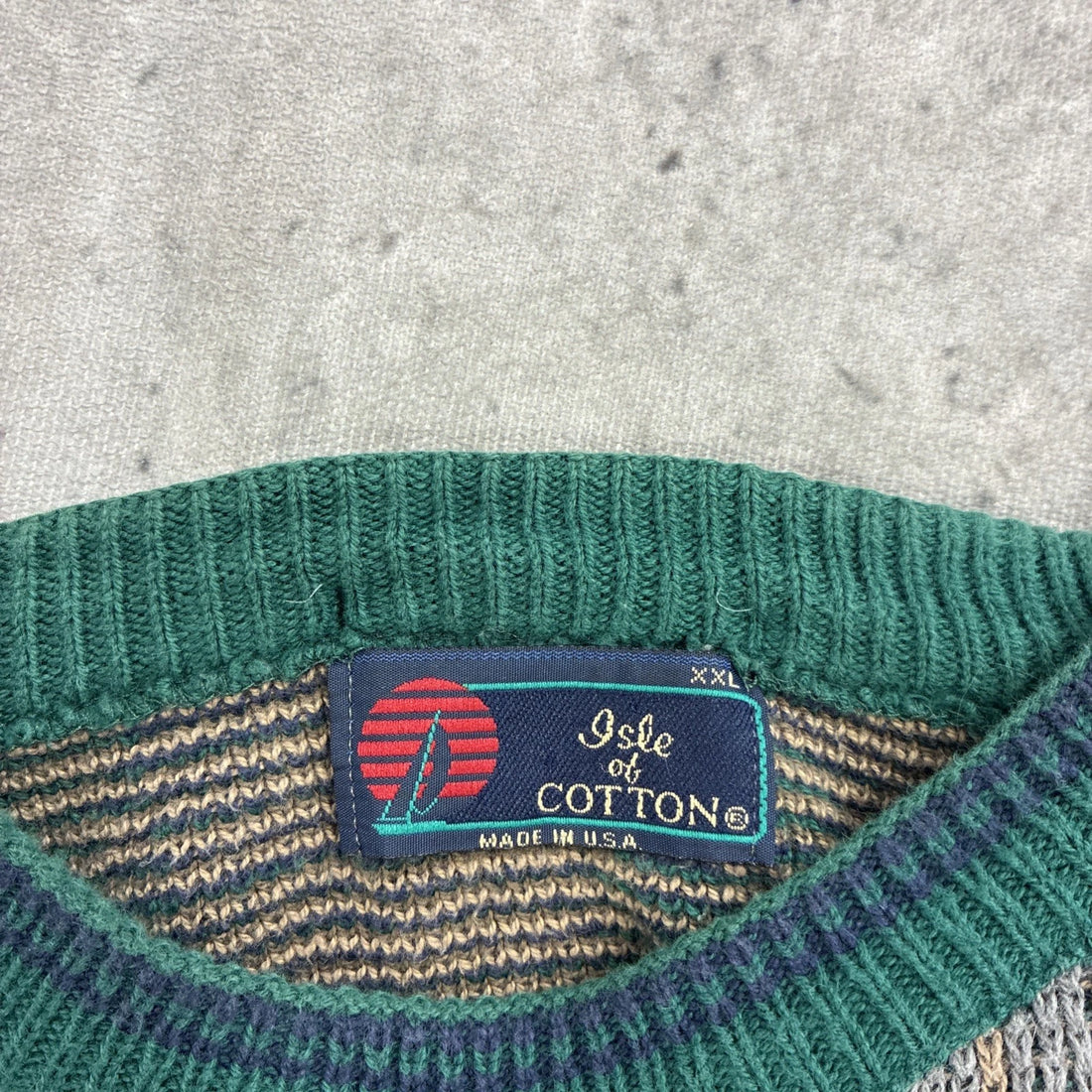 Vintage Isle Of Cotton Golf Crewneck Sweater Size 2XL