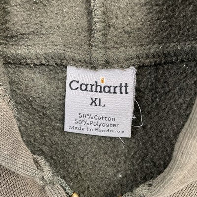 Vintage Carhartt Full Zip Sweatshirt Hoodie Size XL Green