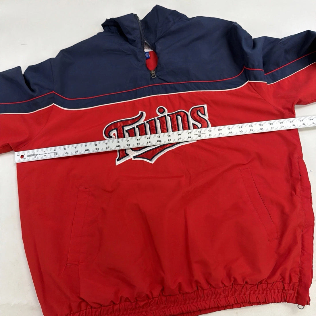 Minnesota Twins 1/4 Zip Pullover Windbreaker Light Jacket Size XL MLB