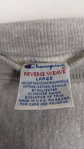 Vintage Tulane Champion Reverse Weave Crewneck Sweatshirt Size Large 90s