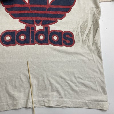 Vintage Adidas Trefoil Raglan T-Shirt Size Small Double Sided