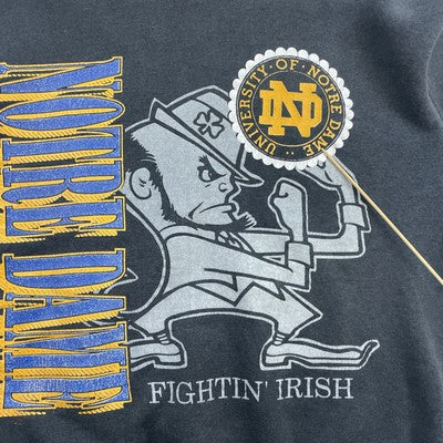 Vintage Notre Dame Fighting Irish Crewneck Sweatshirt Size Medium 90s NCAA