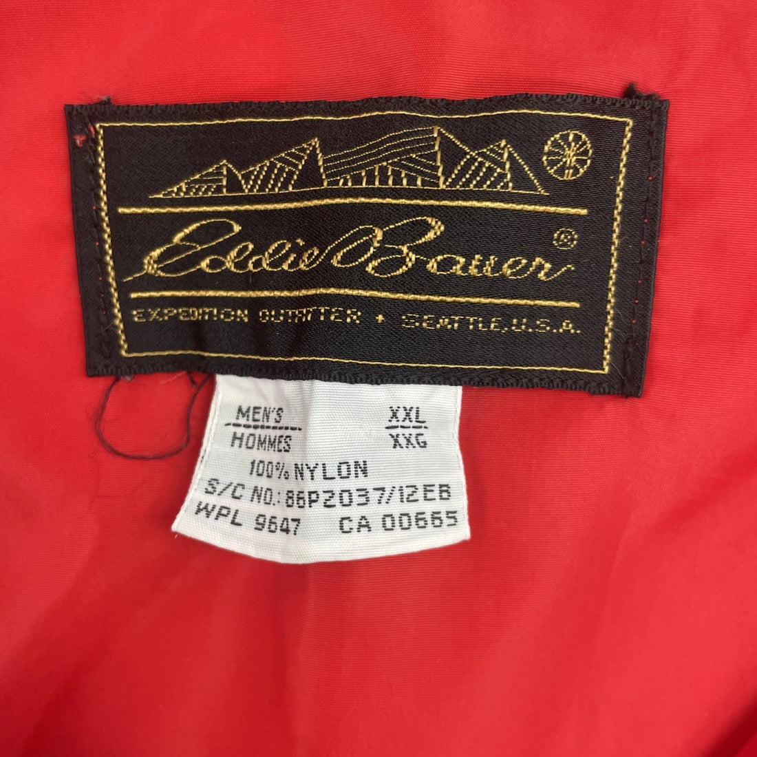 Vintage Eddie Bauer Pullover Windbreaker Light Jacket Size 2XL Red