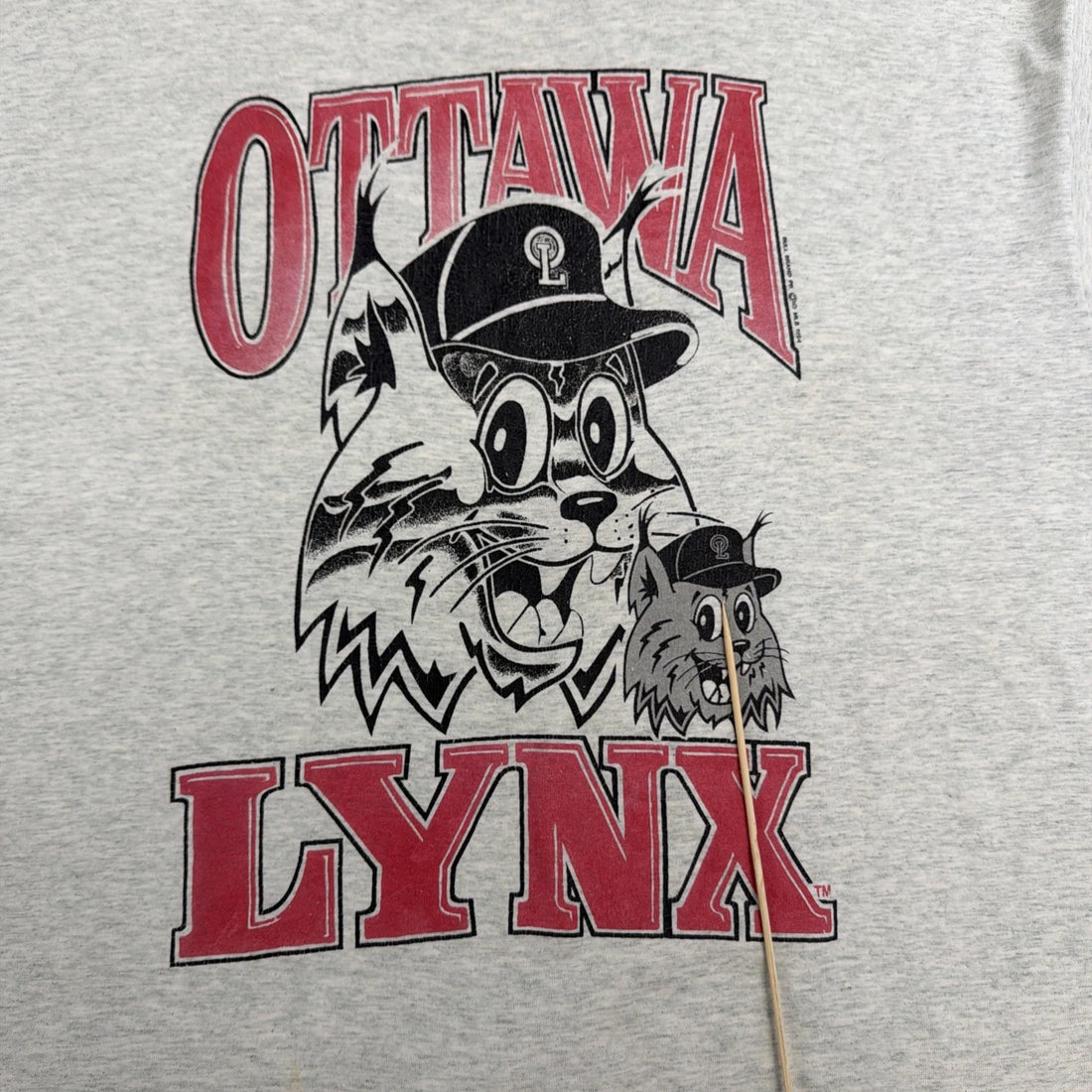 Vintage Ottawa Lynx Baseball T-Shirt Size XL MLB IL MiLB