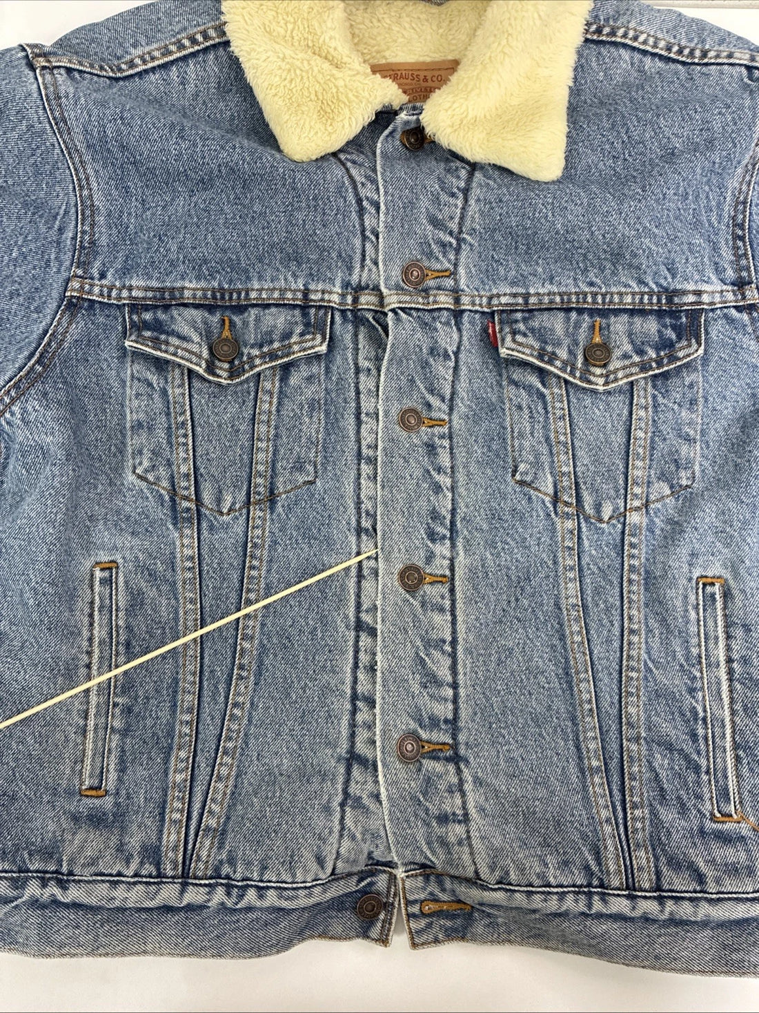 Levi's Sherpa Lined Denim Trucker Jacket Size Medium