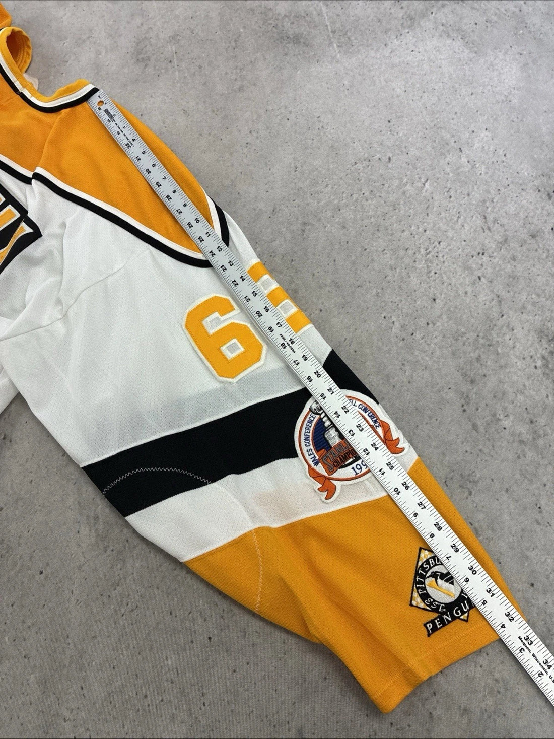 Vintage Pittsburgh Penguins Mario Lemieux Athletic Knit Jersey Size 2XL 90s NHL