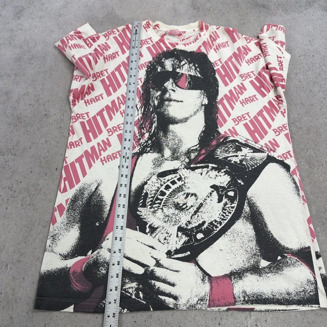 Vintage Bret Hitman Hart Wrestling T-Shirt Size XL WWE WWF