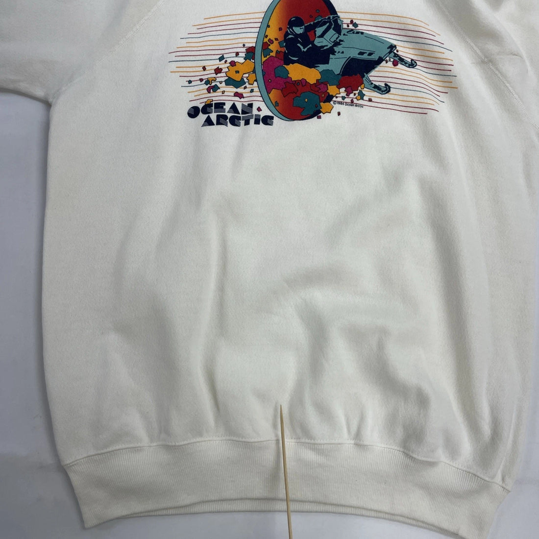 Vintage Ocean Arctic Snowmobile Crewneck Sweatshirt Size XL 1984 80s