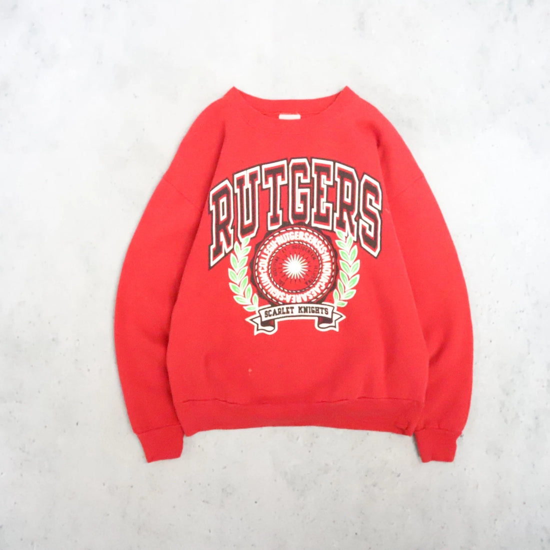 Vintage Rutgers Scarlet Knights Crest Crewneck Sweatshirt Size XL NCAA