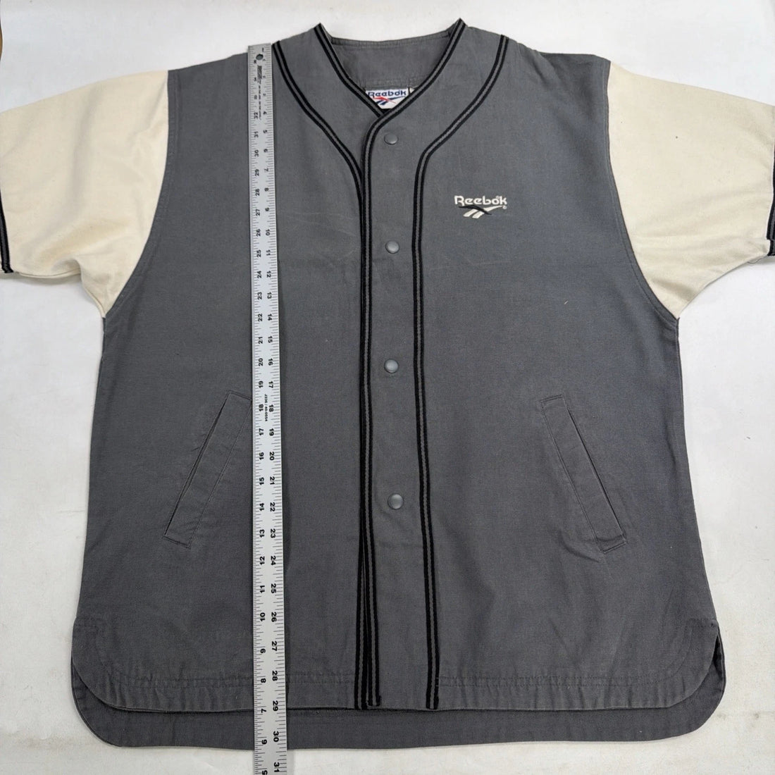 Vintage Reebok Baseball Jersey Size Medium Gray