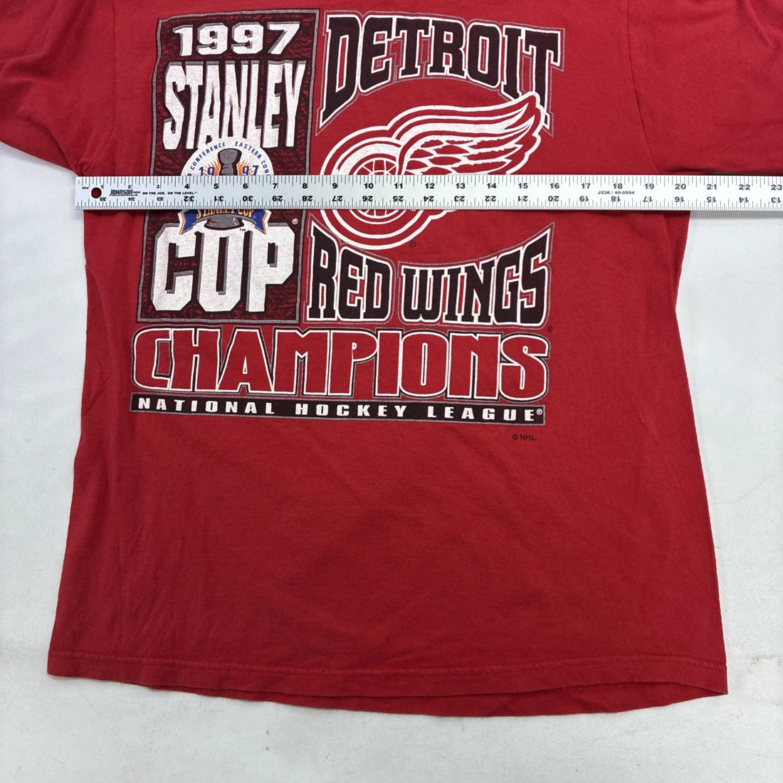 Vintage Detroit Red Wings Stanley Cup Champs T-Shirt Size Large 1997 90s NHL