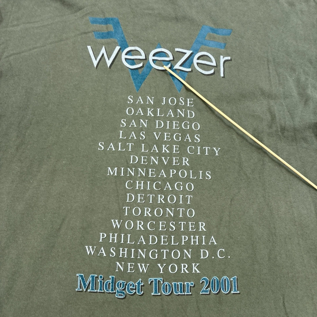 Vintage Weezer Tour 2001 Band T-Shirt Size XL