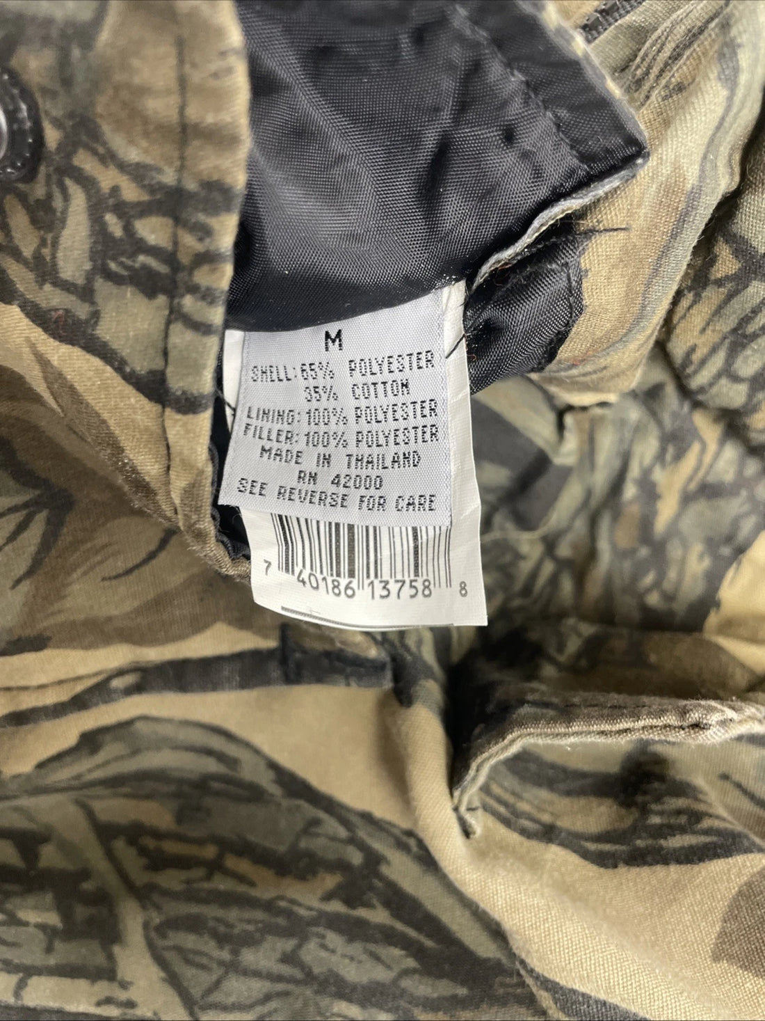 Vintage Trebark Camo Vest Jacket Size Medium Reversible