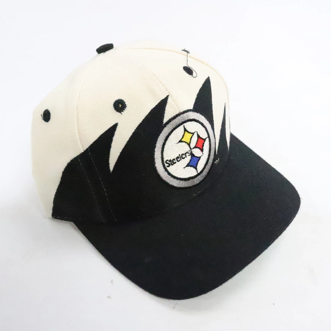 Vintage Pittsburgh Steelers Wool Logo Athletic Sharktooth Snapback Hat OSFA NFL