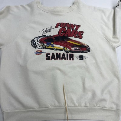 Vintage Sanair Festival Funny Cars Crewneck Sweatshirt Size Medium 90s